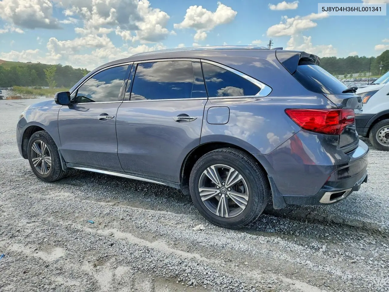 2017 Acura Mdx VIN: 5J8YD4H36HL001341 Lot: 61859756