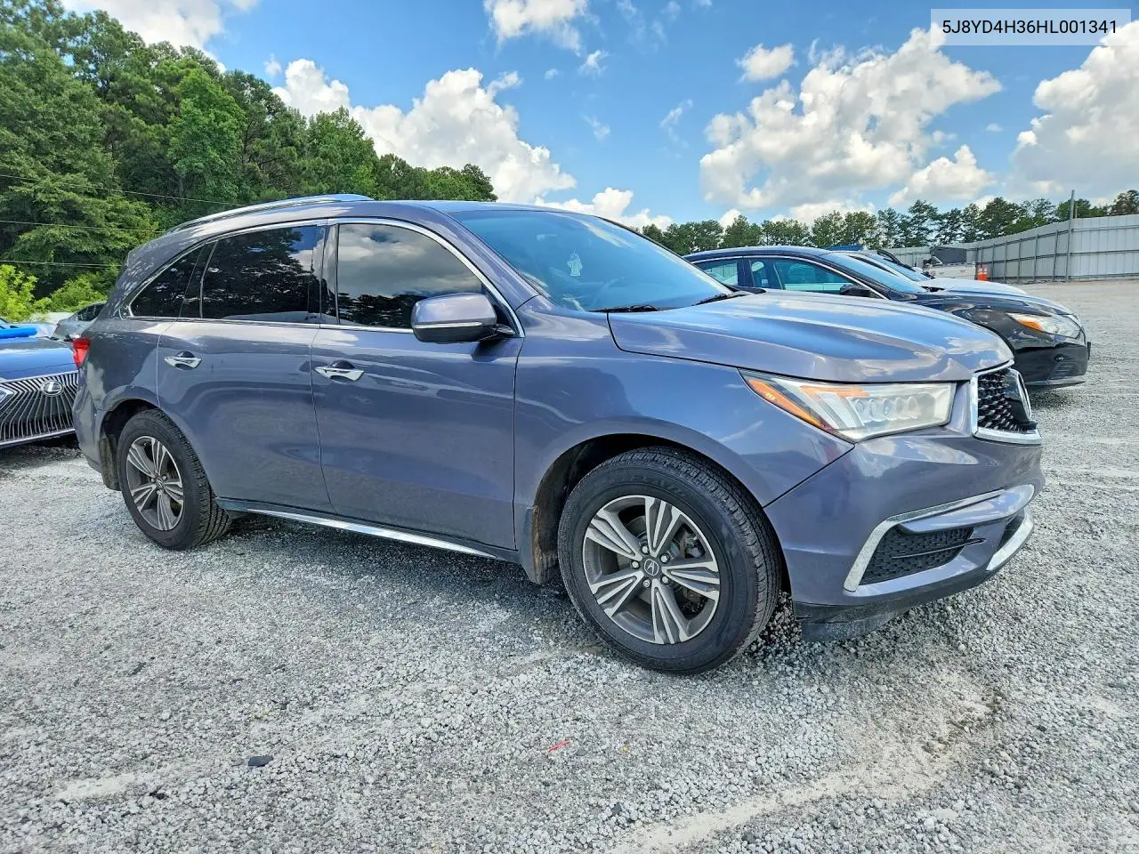 2017 Acura Mdx VIN: 5J8YD4H36HL001341 Lot: 61859756