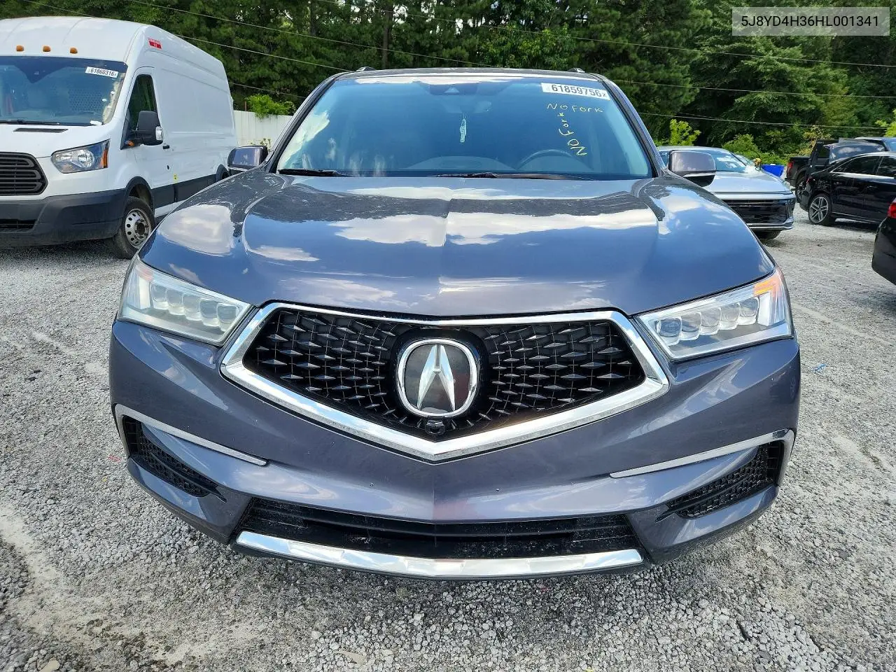 2017 Acura Mdx VIN: 5J8YD4H36HL001341 Lot: 61859756