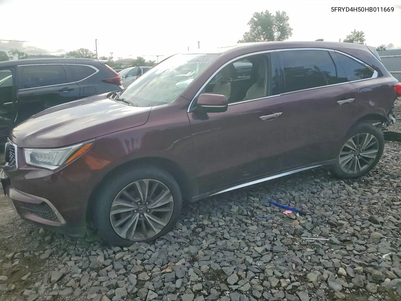 2017 Acura Mdx Technology VIN: 5FRYD4H50HB011669 Lot: 61922926