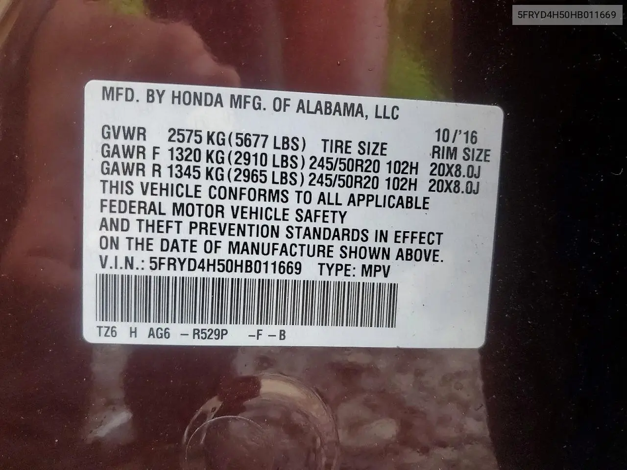 2017 Acura Mdx Technology VIN: 5FRYD4H50HB011669 Lot: 61922926