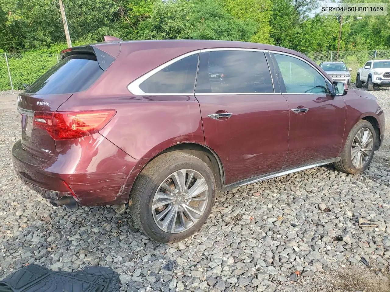 2017 Acura Mdx Technology VIN: 5FRYD4H50HB011669 Lot: 61922926