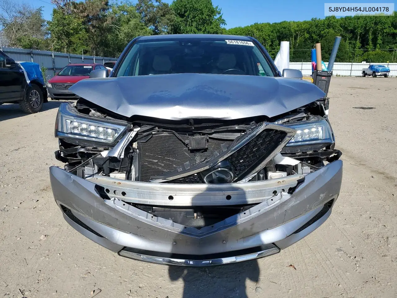 2018 Acura Mdx Technology VIN: 5J8YD4H54JL004178 Lot: 56181656