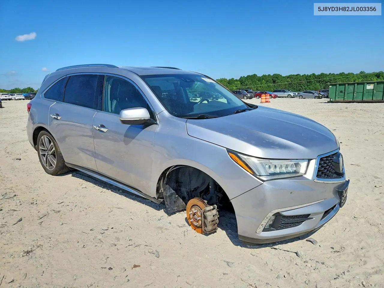 2018 Acura Mdx Advance VIN: 5J8YD3H82JL003356 Lot: 58319436