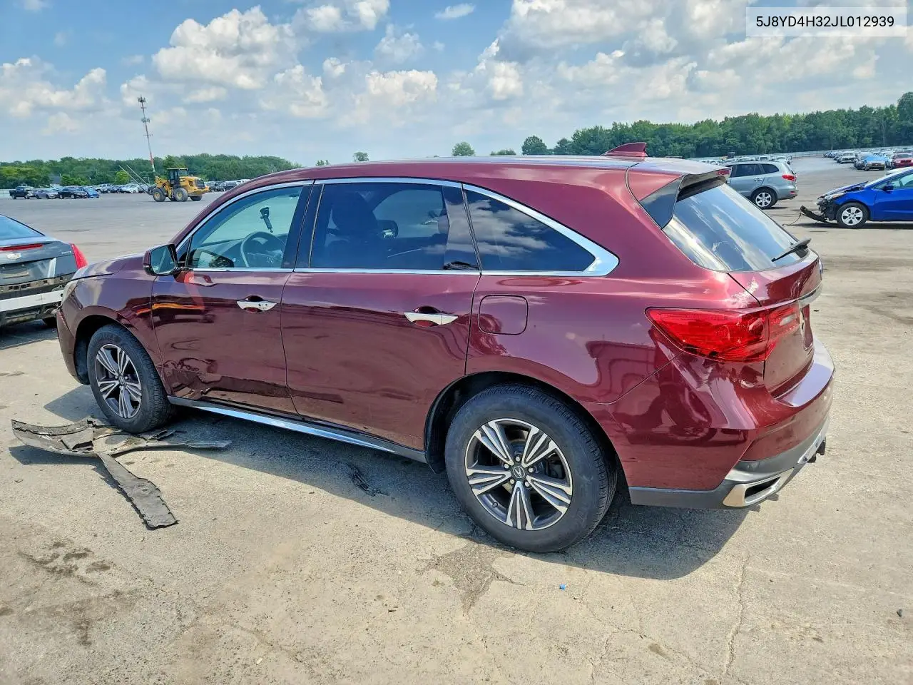 2018 Acura Mdx VIN: 5J8YD4H32JL012939 Lot: 59567806