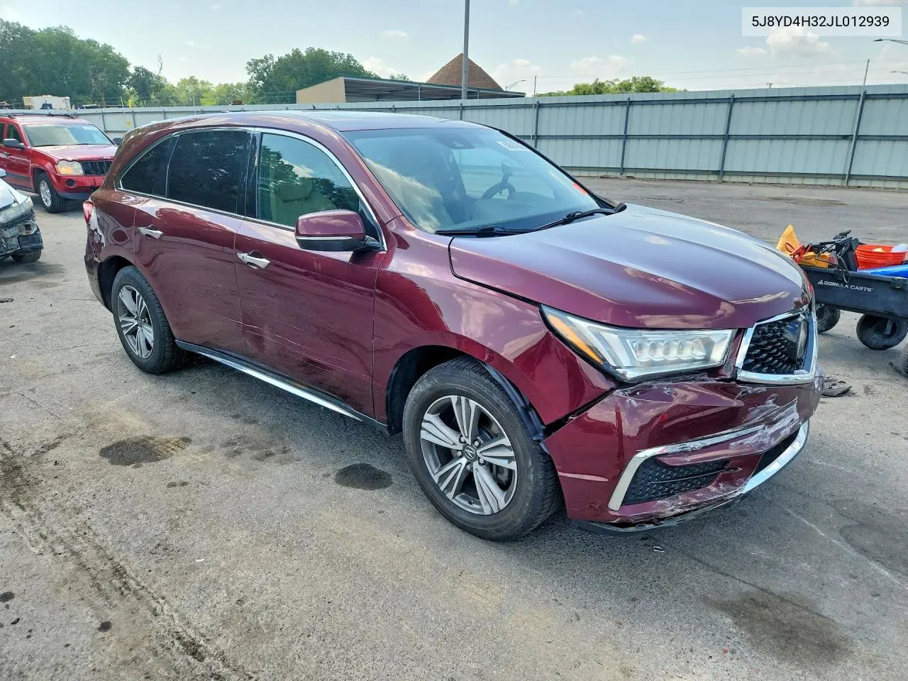 2018 Acura Mdx VIN: 5J8YD4H32JL012939 Lot: 59567806