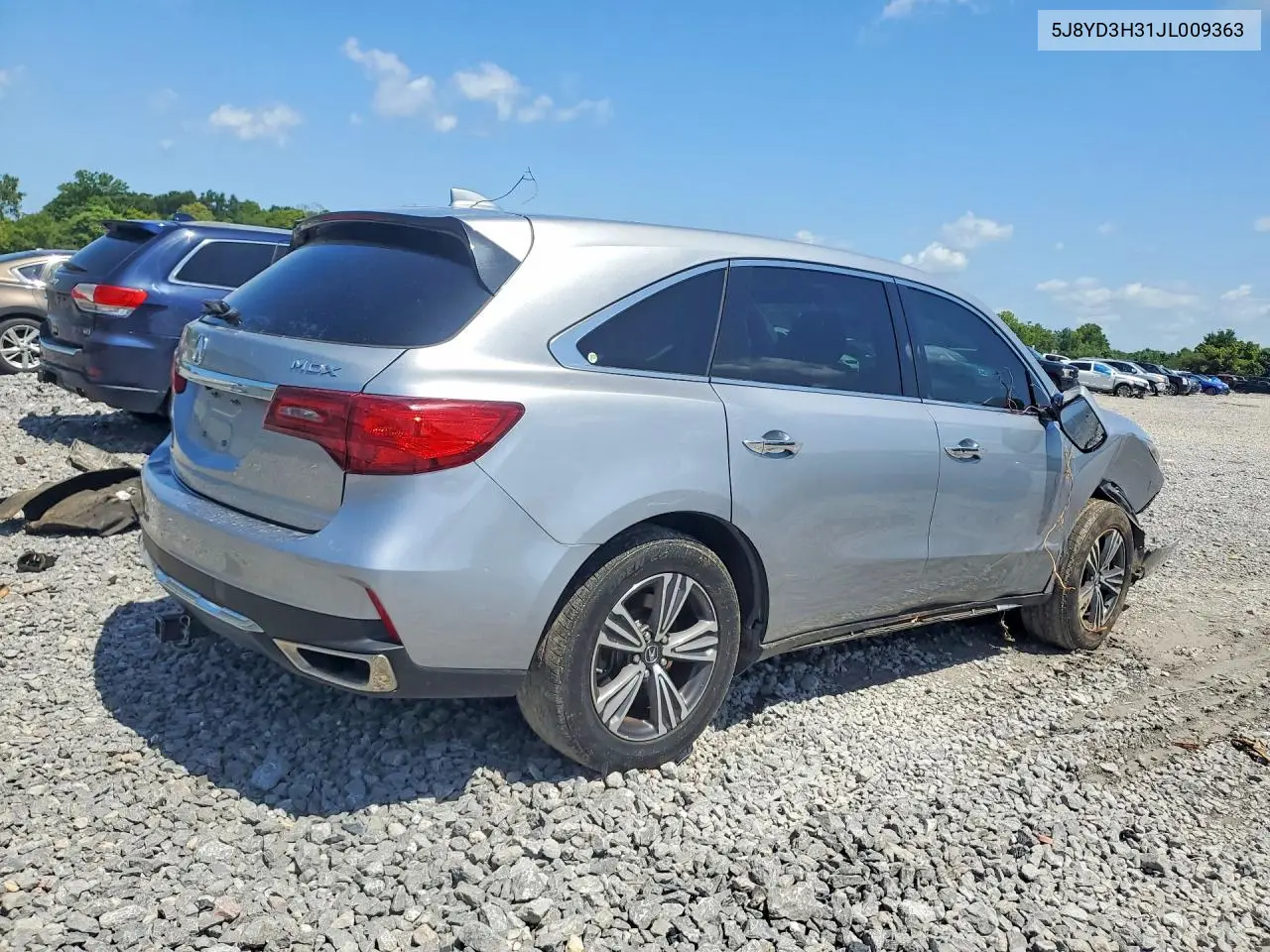 2018 Acura Mdx VIN: 5J8YD3H31JL009363 Lot: 61551956