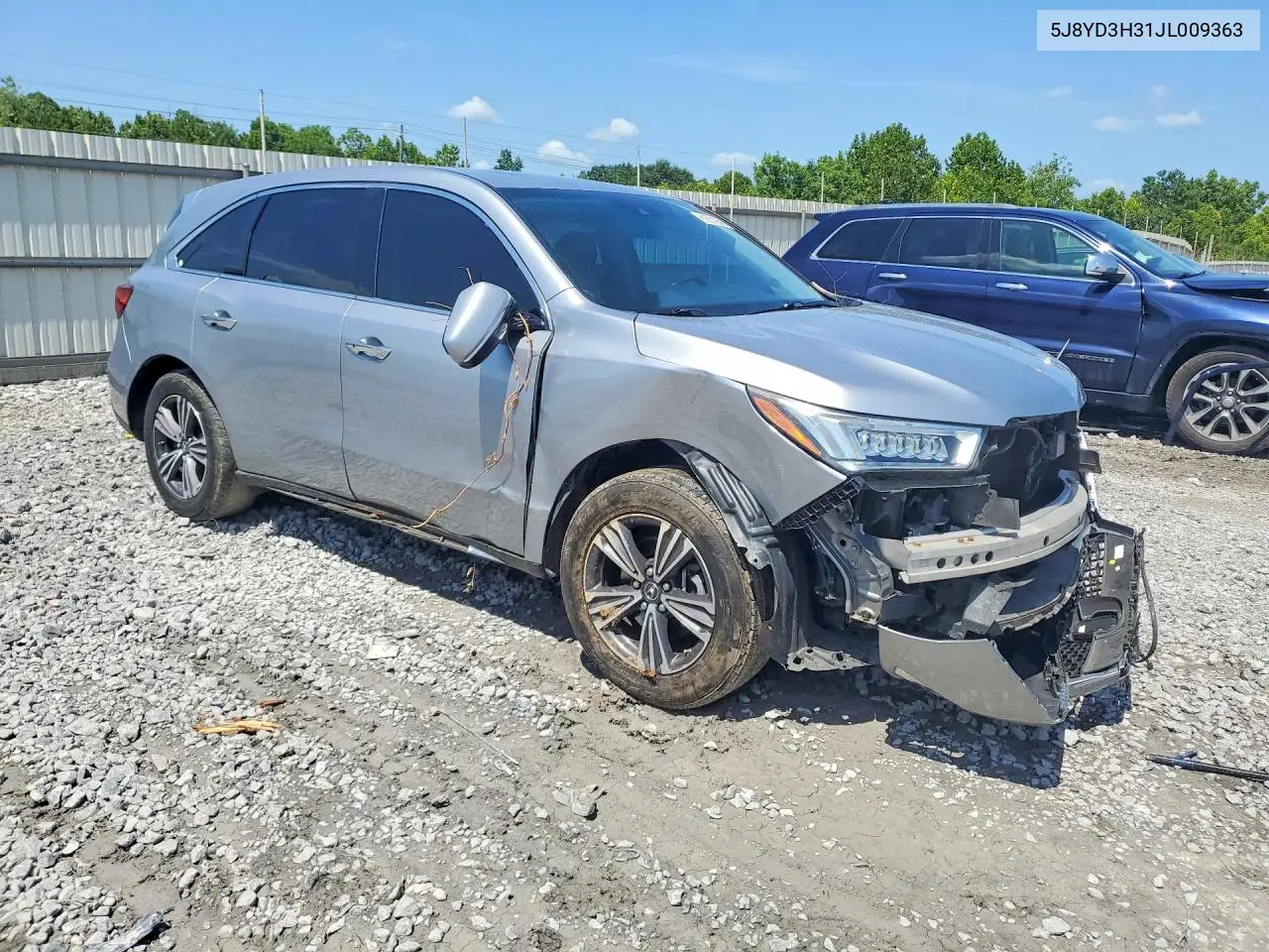 2018 Acura Mdx VIN: 5J8YD3H31JL009363 Lot: 61551956