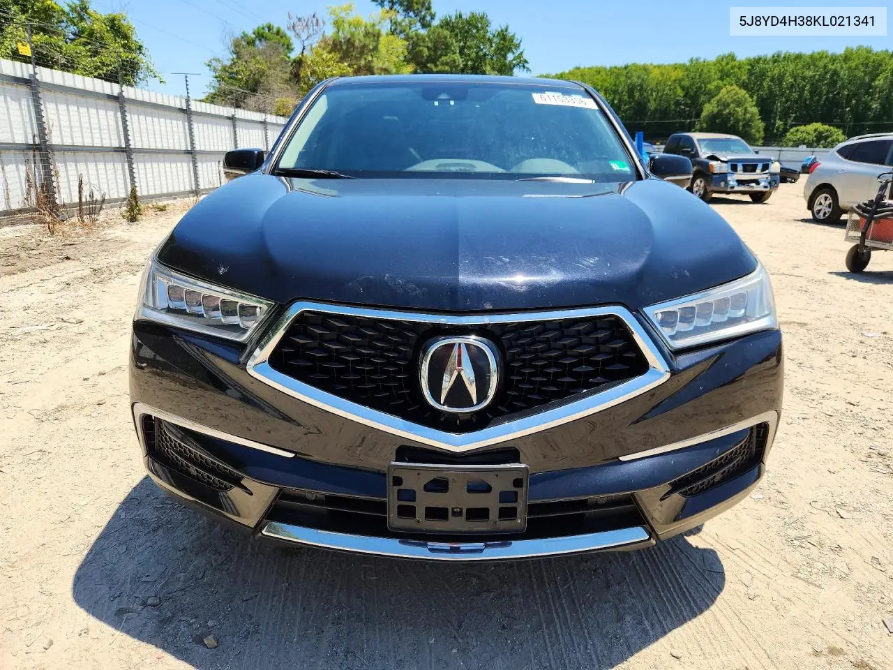 2019 Acura Mdx VIN: 5J8YD4H38KL021341 Lot: 61153356
