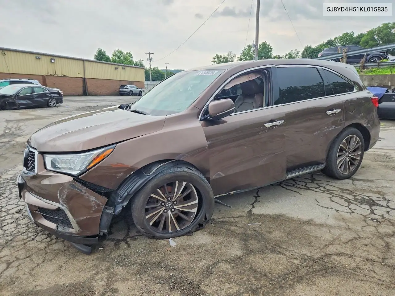 2019 Acura Mdx Technology VIN: 5J8YD4H51KL015835 Lot: 61245036