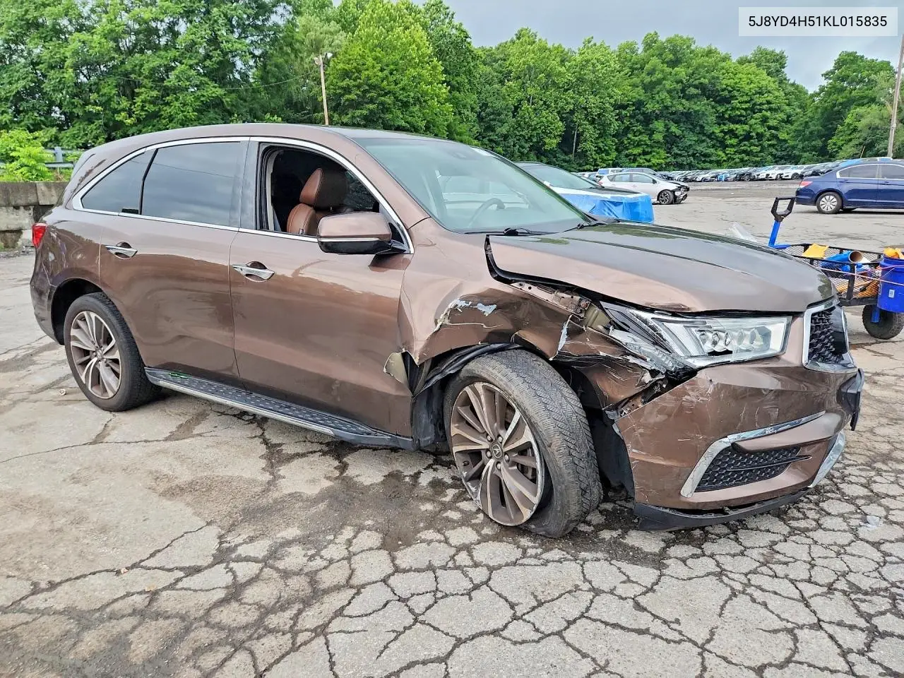 2019 Acura Mdx Technology VIN: 5J8YD4H51KL015835 Lot: 61245036