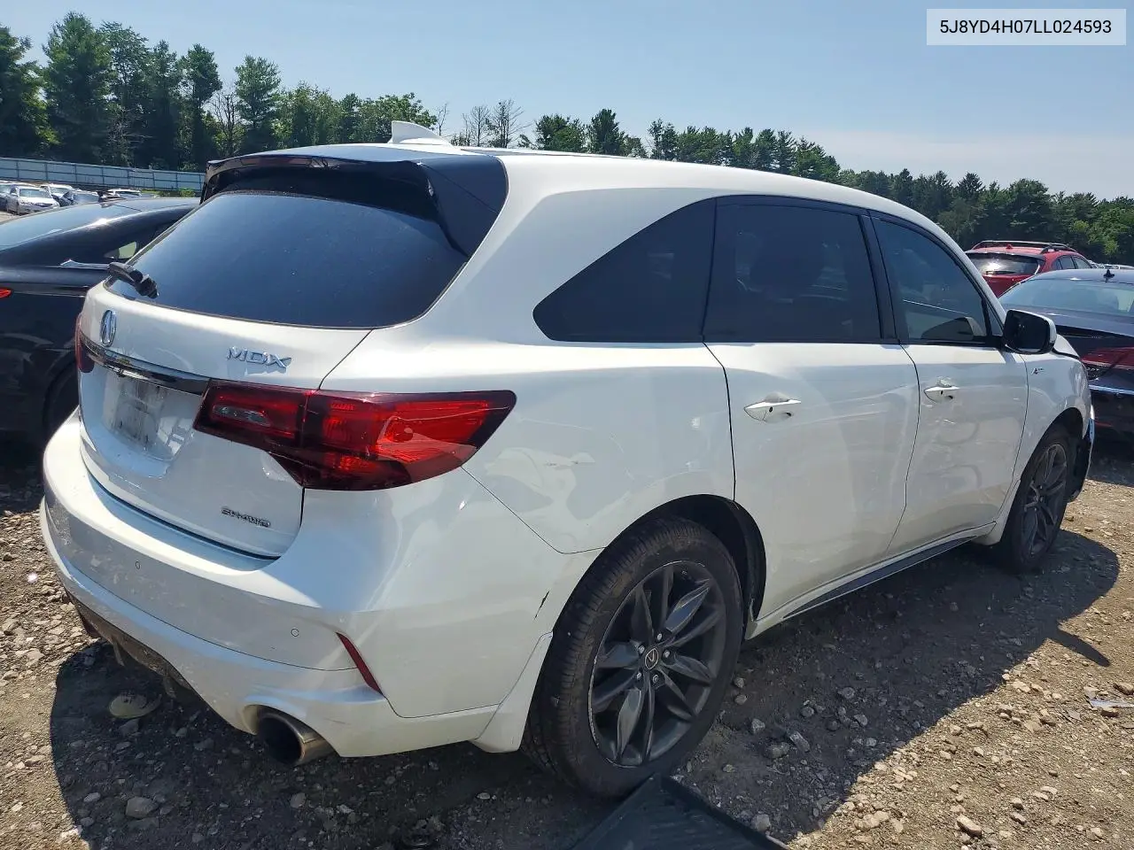 2020 Acura Mdx A-Spec VIN: 5J8YD4H07LL024593 Lot: 60849406