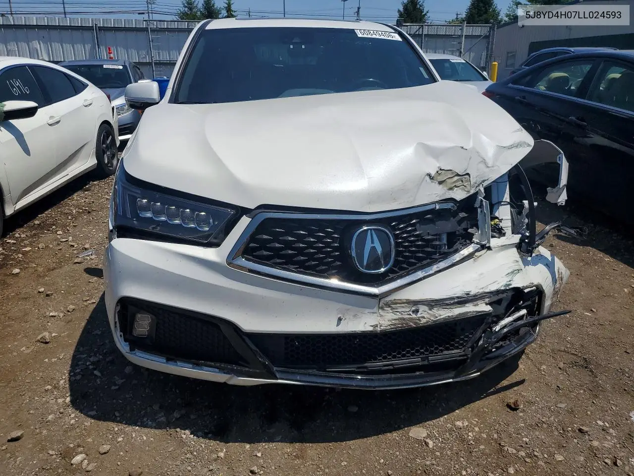 2020 Acura Mdx A-Spec VIN: 5J8YD4H07LL024593 Lot: 60849406