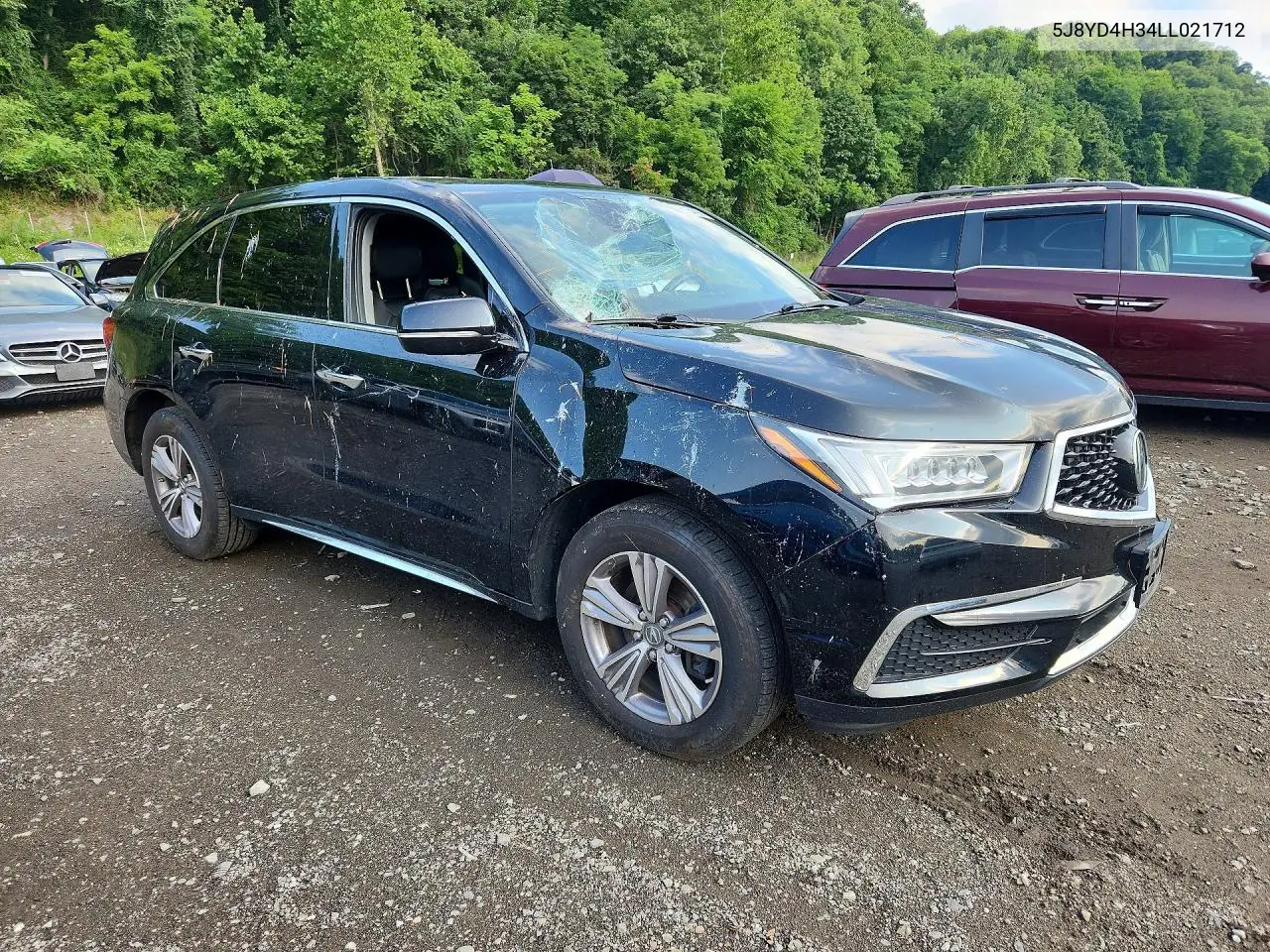 2020 Acura Mdx VIN: 5J8YD4H34LL021712 Lot: 61164896
