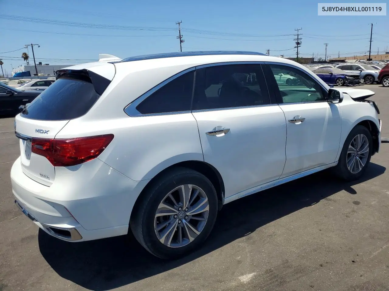 2020 Acura Mdx Advance VIN: 5J8YD4H8XLL001119 Lot: 61623646