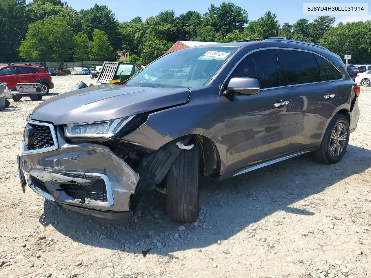 2020 Acura Mdx VIN: 5J8YD4H30LL031914 Lot: 61768126
