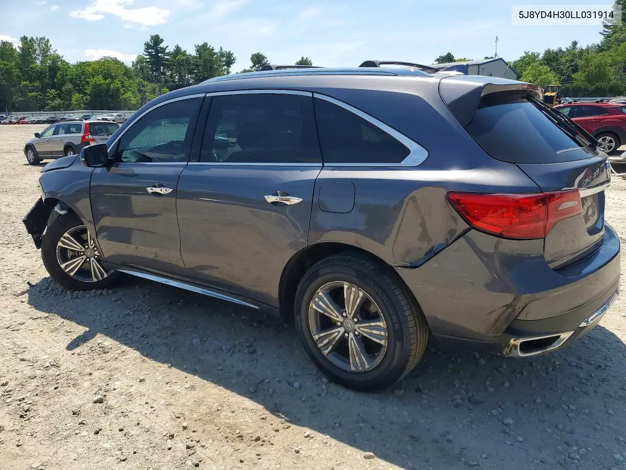 2020 Acura Mdx VIN: 5J8YD4H30LL031914 Lot: 61768126