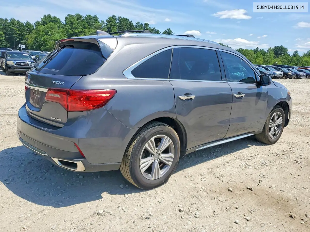 2020 Acura Mdx VIN: 5J8YD4H30LL031914 Lot: 61768126