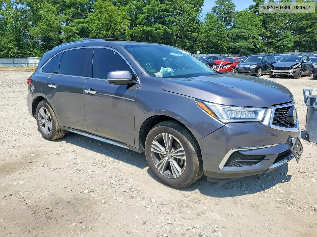 2020 Acura Mdx VIN: 5J8YD4H30LL031914 Lot: 61768126