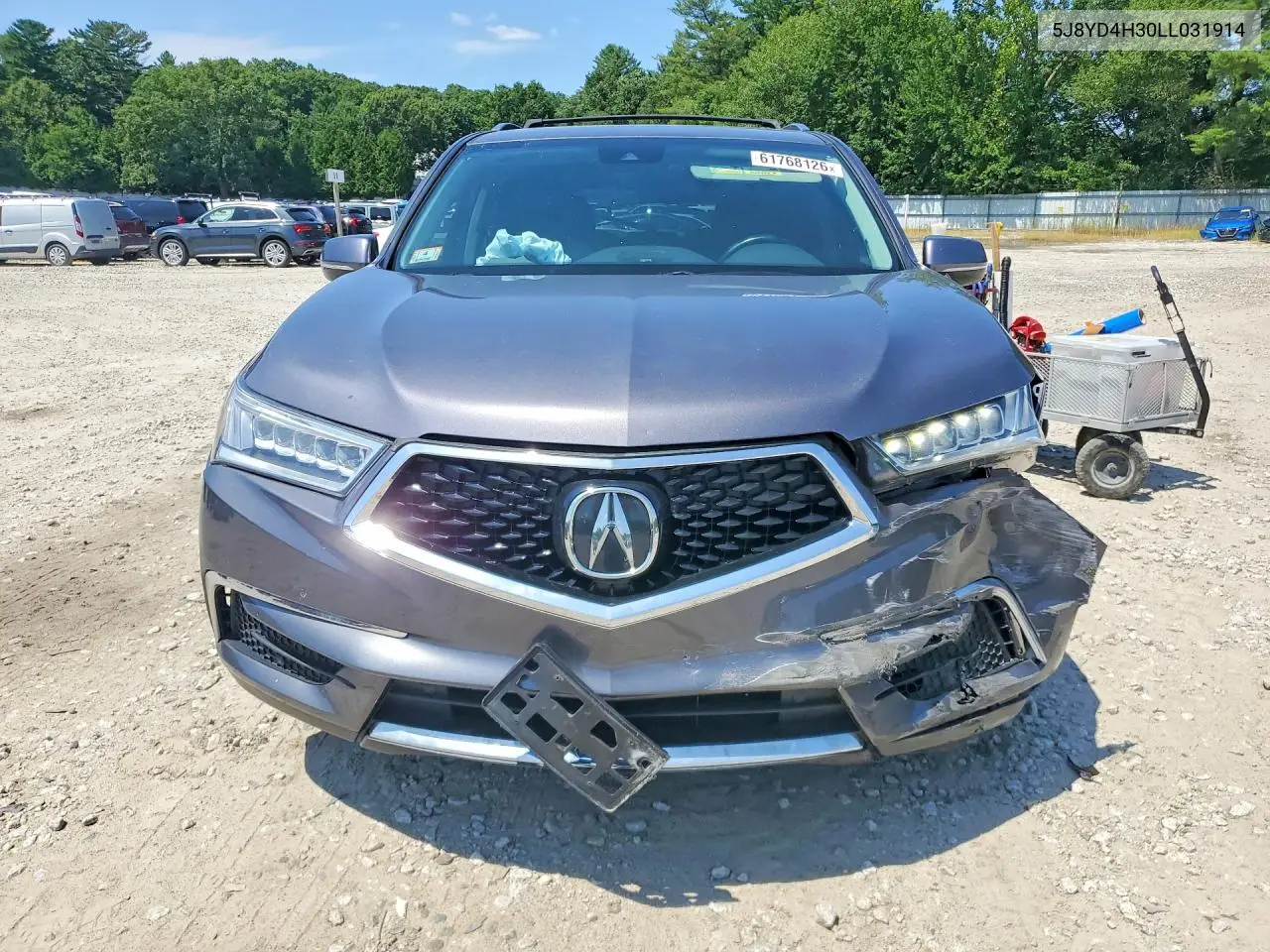 2020 Acura Mdx VIN: 5J8YD4H30LL031914 Lot: 61768126