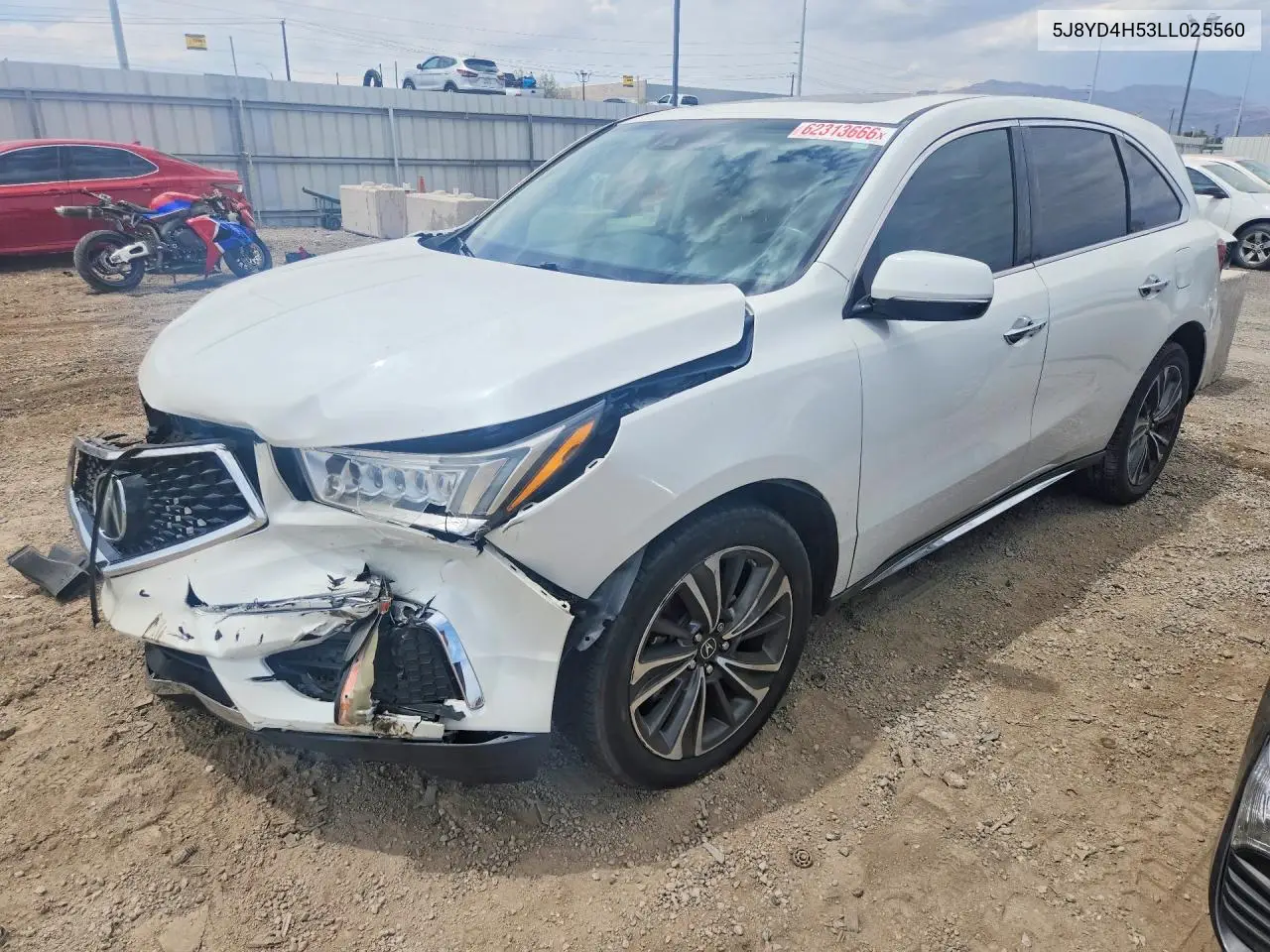 2020 Acura Mdx Technology VIN: 5J8YD4H53LL025560 Lot: 62313666