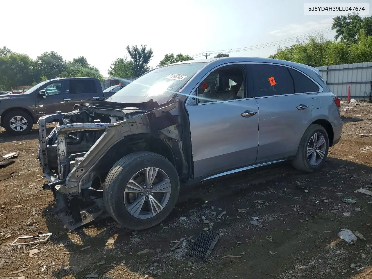 2020 Acura Mdx VIN: 5J8YD4H39LL047674 Lot: 77249245