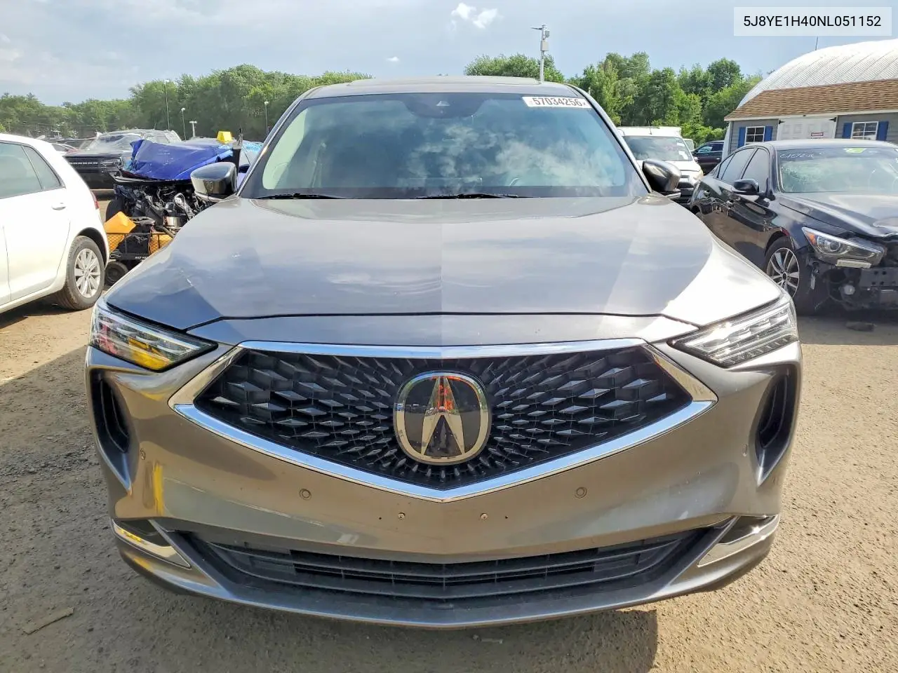 2022 Acura Mdx Technology VIN: 5J8YE1H40NL051152 Lot: 57034256