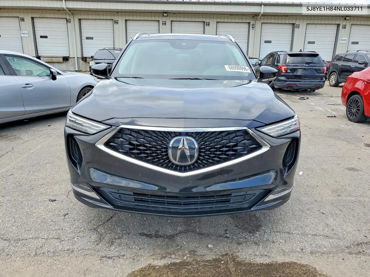 2022 Acura Mdx Advance VIN: 5J8YE1H84NL033711 Lot: 60990996