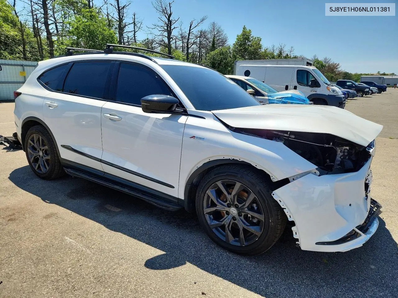 2022 Acura Mdx A-Spec VIN: 5J8YE1H06NL011381 Lot: 85448155