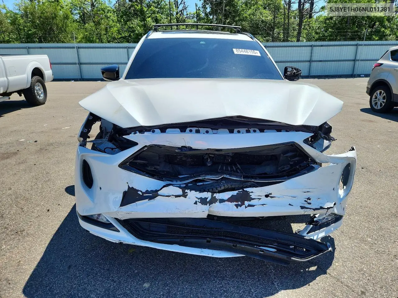 2022 Acura Mdx A-Spec VIN: 5J8YE1H06NL011381 Lot: 85448155