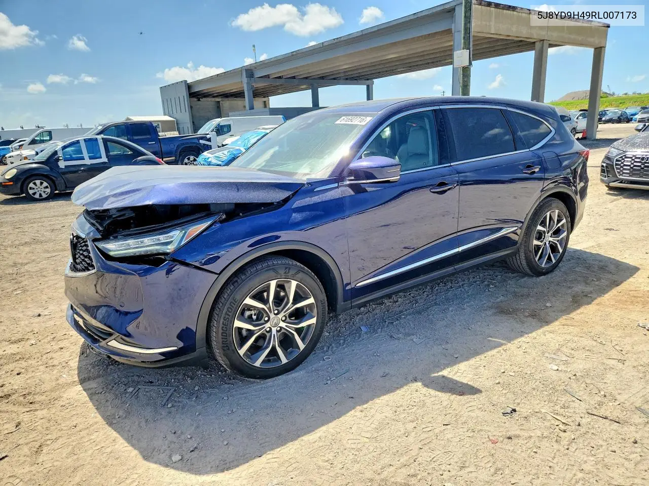 2024 Acura Mdx Technology VIN: 5J8YD9H49RL007173 Lot: 61692716