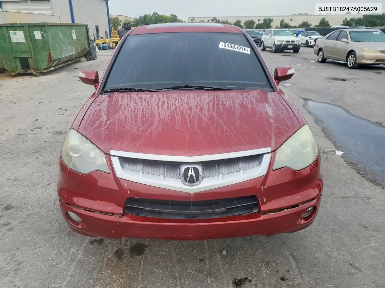 2007 Acura Rdx VIN: 5J8TB18247A005629 Lot: 60983916
