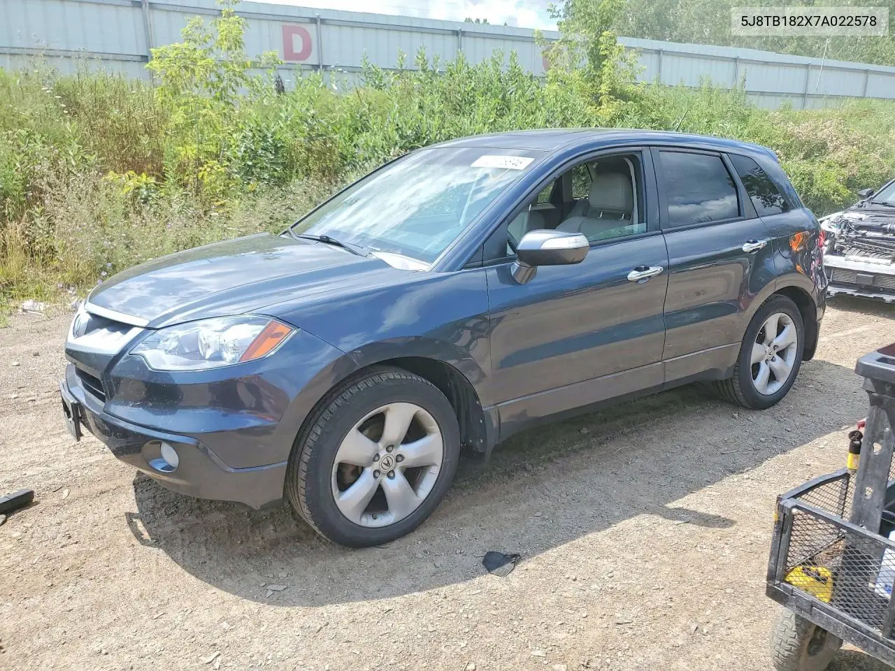 2007 Acura Rdx VIN: 5J8TB182X7A022578 Lot: 62276846