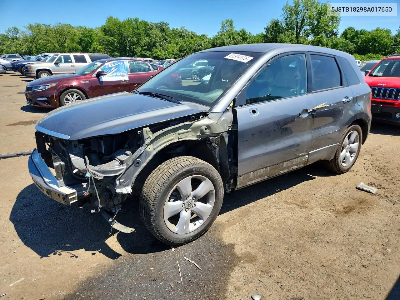 2008 Acura Rdx VIN: 5J8TB18298A017650 Lot: 61394976