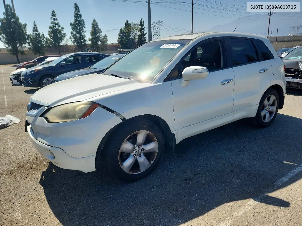 2009 Acura Rdx Technology VIN: 5J8TB18589A003735 Lot: 58002296