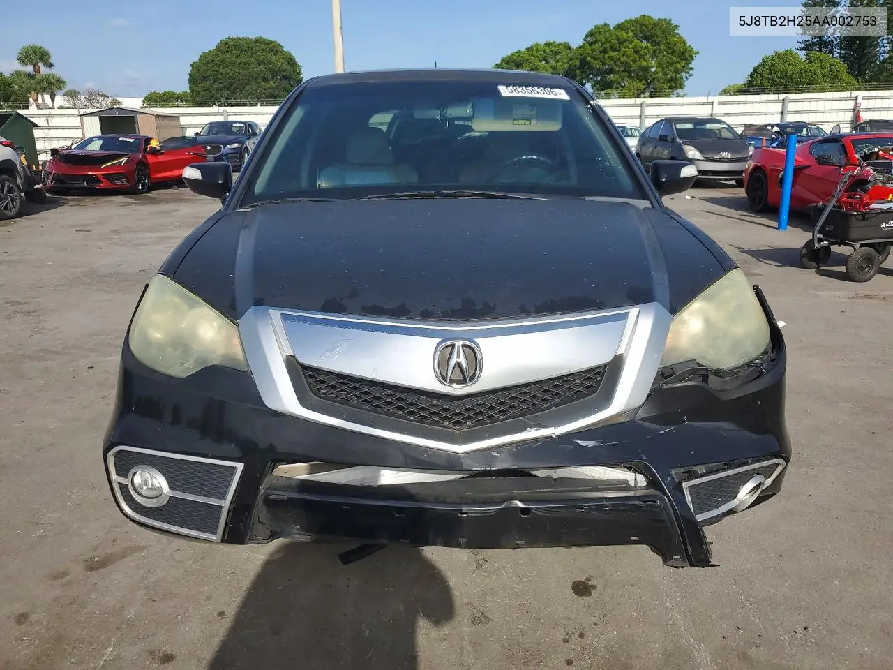 2010 Acura Rdx VIN: 5J8TB2H25AA002753 Lot: 58356306