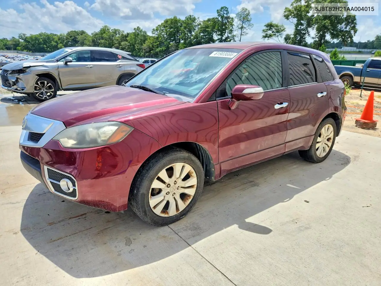 2010 Acura Rdx VIN: 5J8TB2H21AA004015 Lot: 61903666