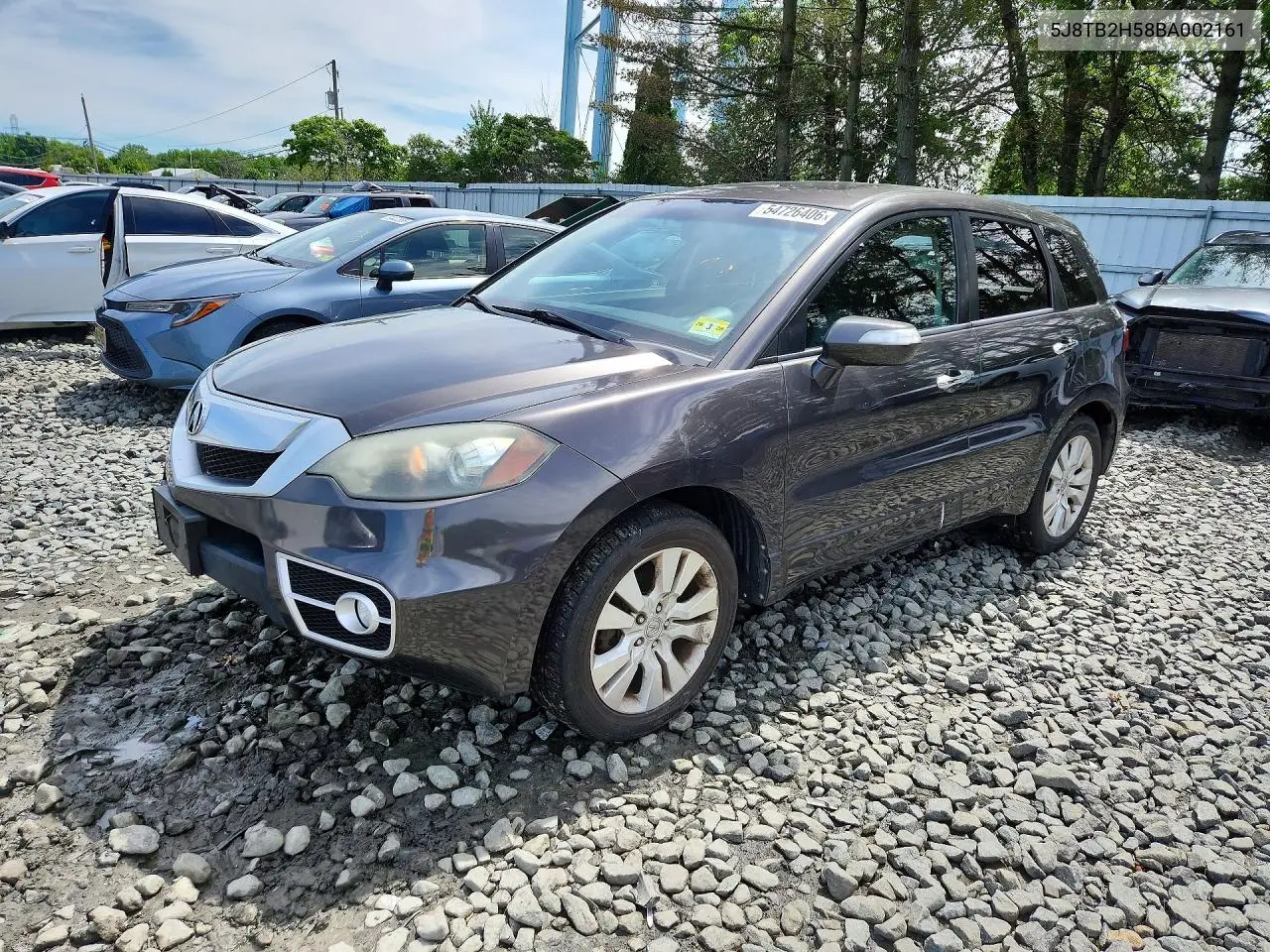 2011 Acura Rdx Technology VIN: 5J8TB2H58BA002161 Lot: 54726406