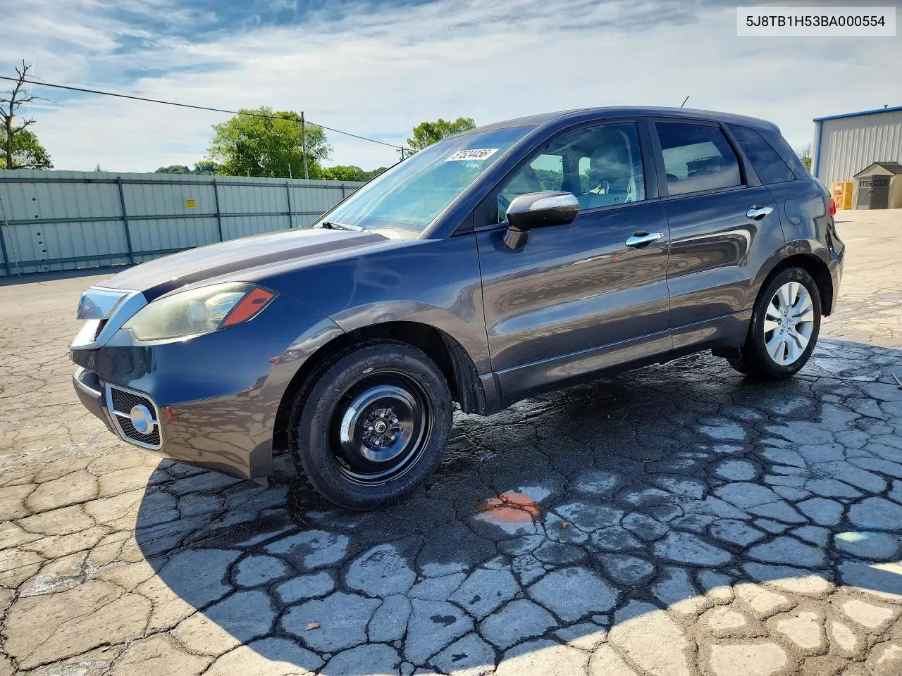 2011 Acura Rdx Technology VIN: 5J8TB1H53BA000554 Lot: 57524456