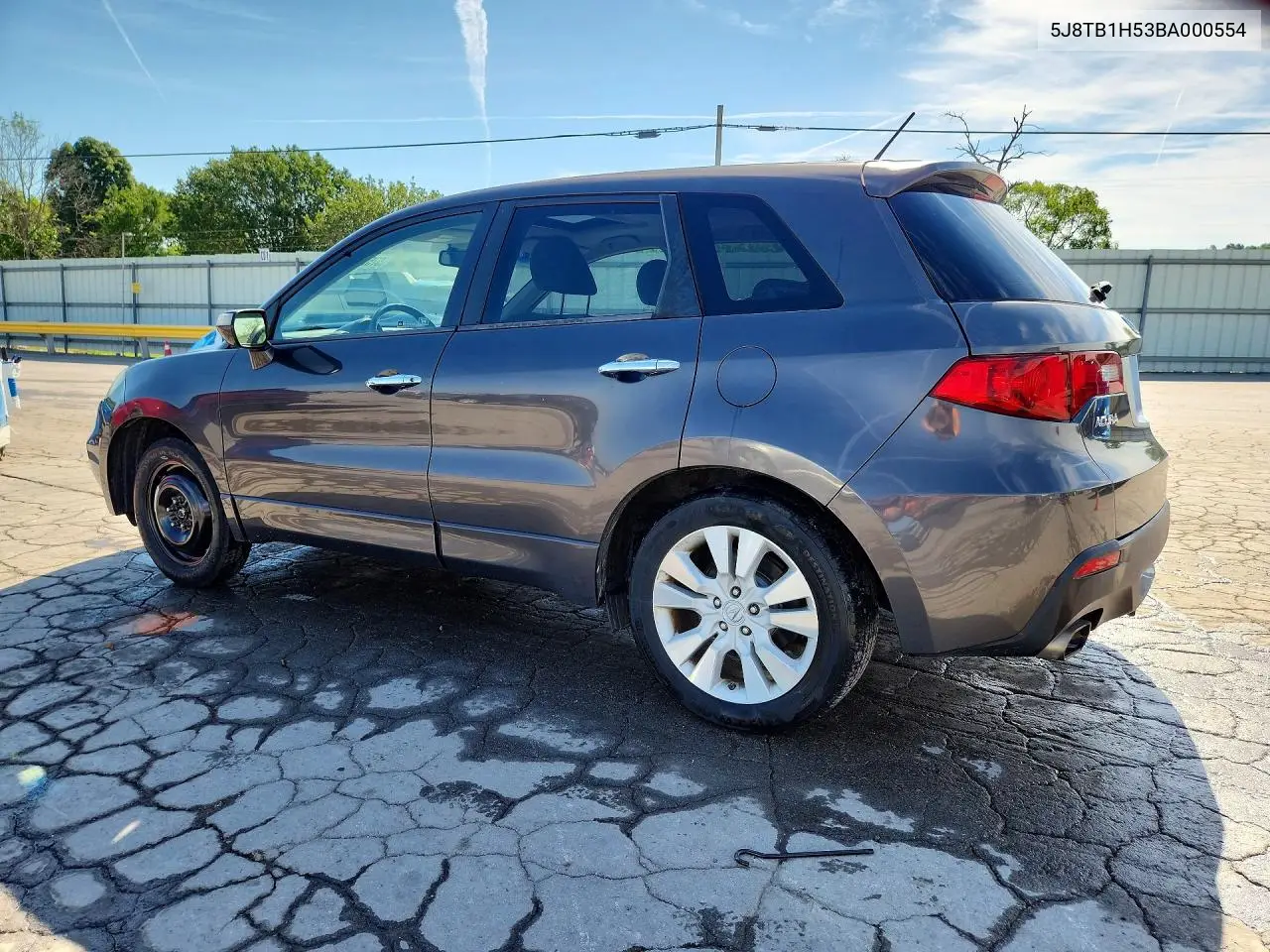 2011 Acura Rdx Technology VIN: 5J8TB1H53BA000554 Lot: 57524456