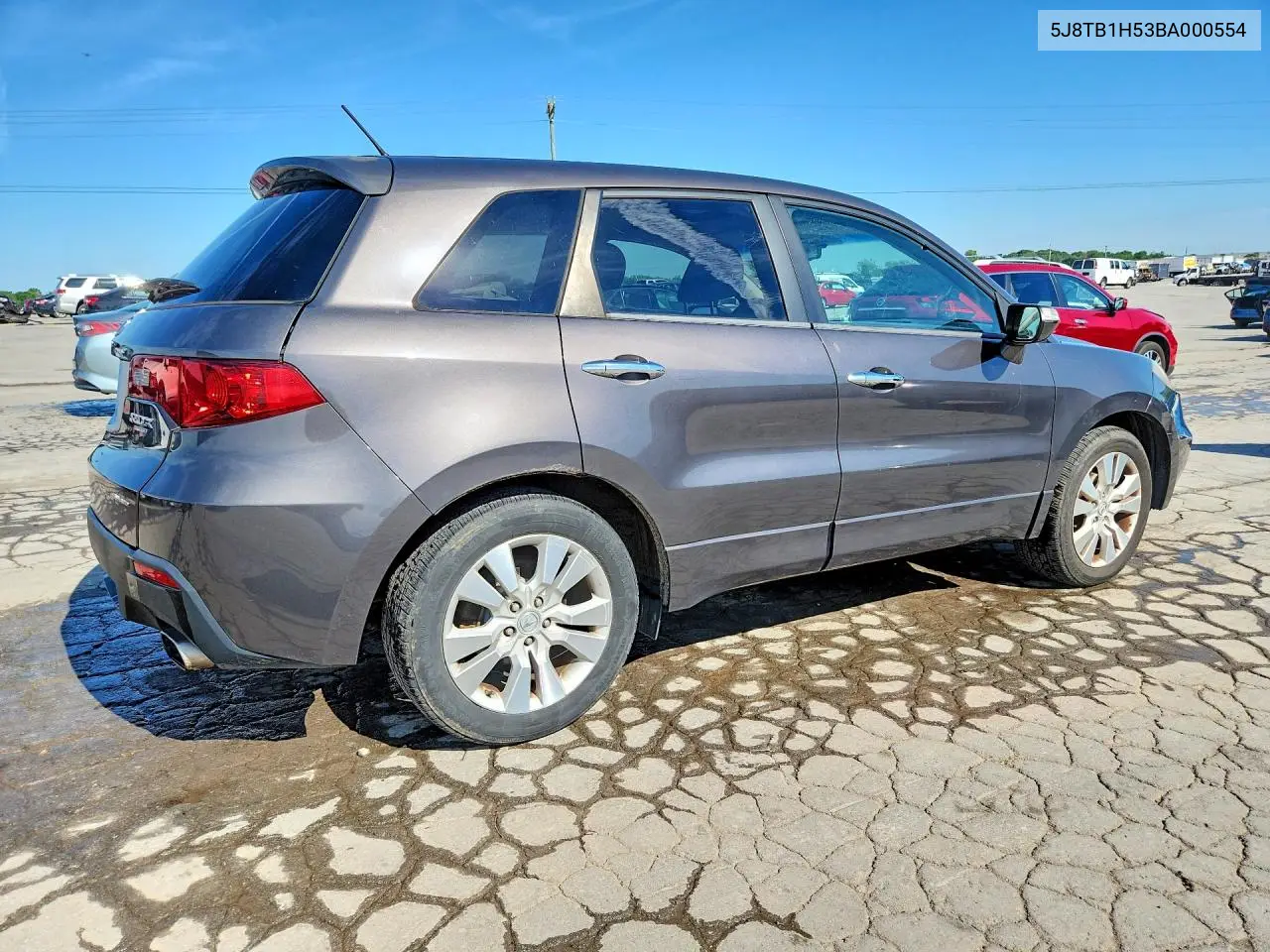 2011 Acura Rdx Technology VIN: 5J8TB1H53BA000554 Lot: 57524456