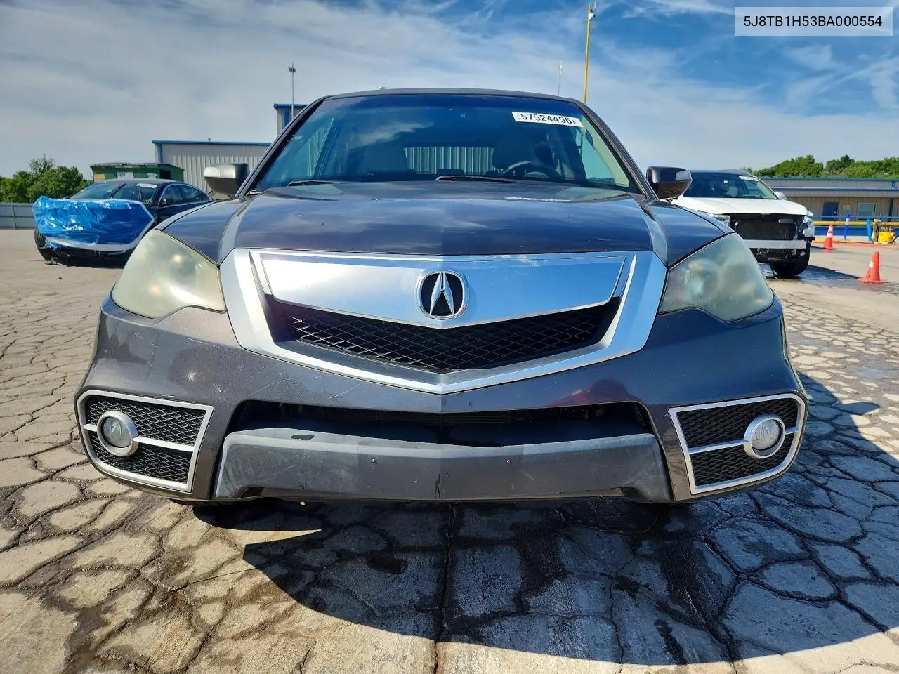 2011 Acura Rdx Technology VIN: 5J8TB1H53BA000554 Lot: 57524456