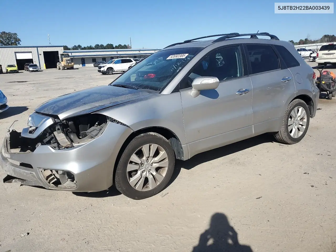 2011 Acura Rdx VIN: 5J8TB2H22BA003439 Lot: 92692385