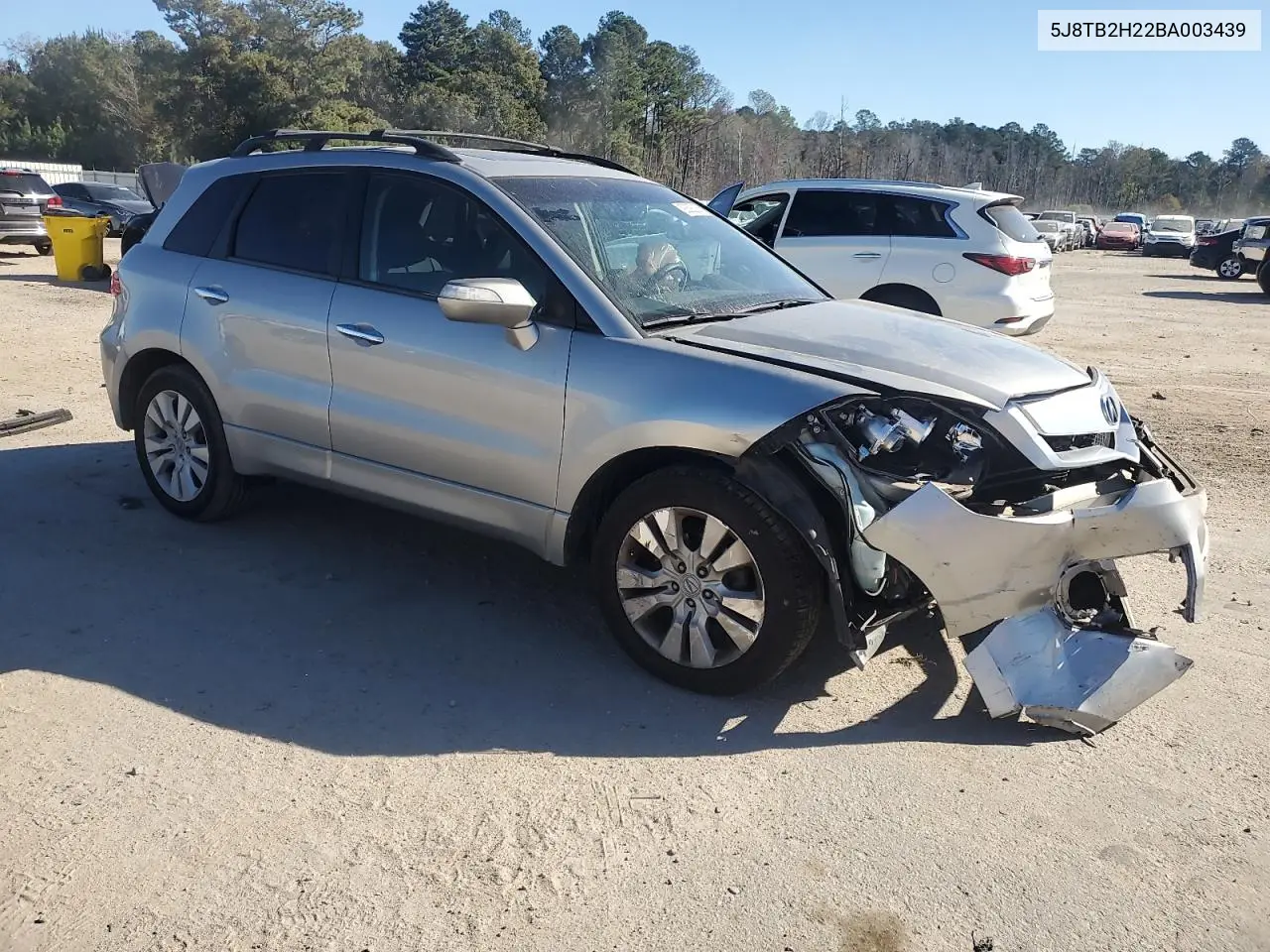 2011 Acura Rdx VIN: 5J8TB2H22BA003439 Lot: 92692385