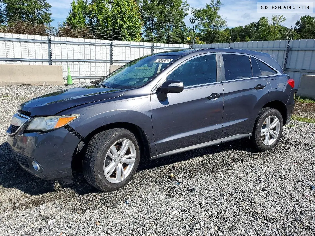 2013 Acura Rdx Technology VIN: 5J8TB3H59DL017118 Lot: 58010916