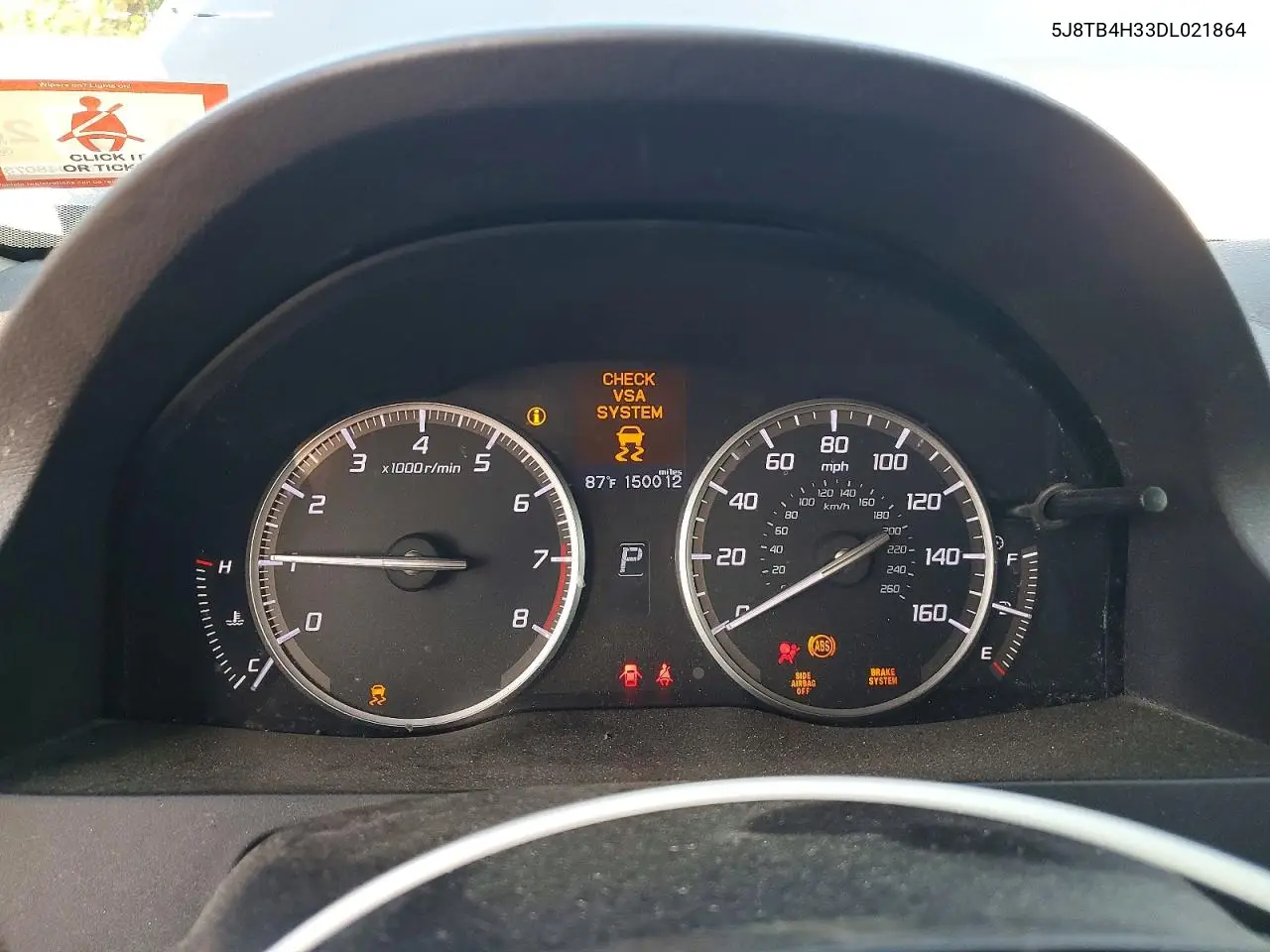 2013 Acura Rdx VIN: 5J8TB4H33DL021864 Lot: 61063066