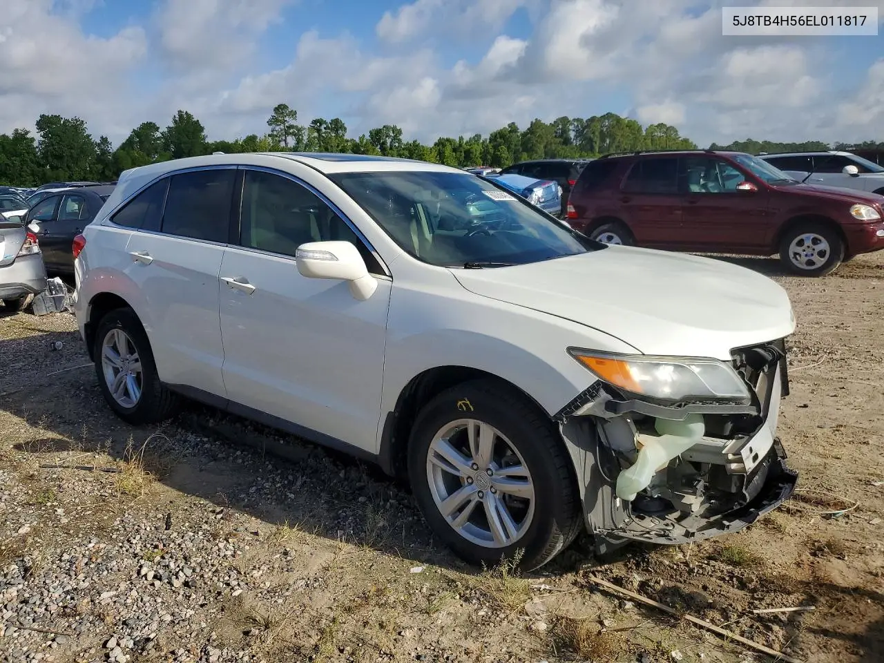 2014 Acura Rdx Technology VIN: 5J8TB4H56EL011817 Lot: 60059486