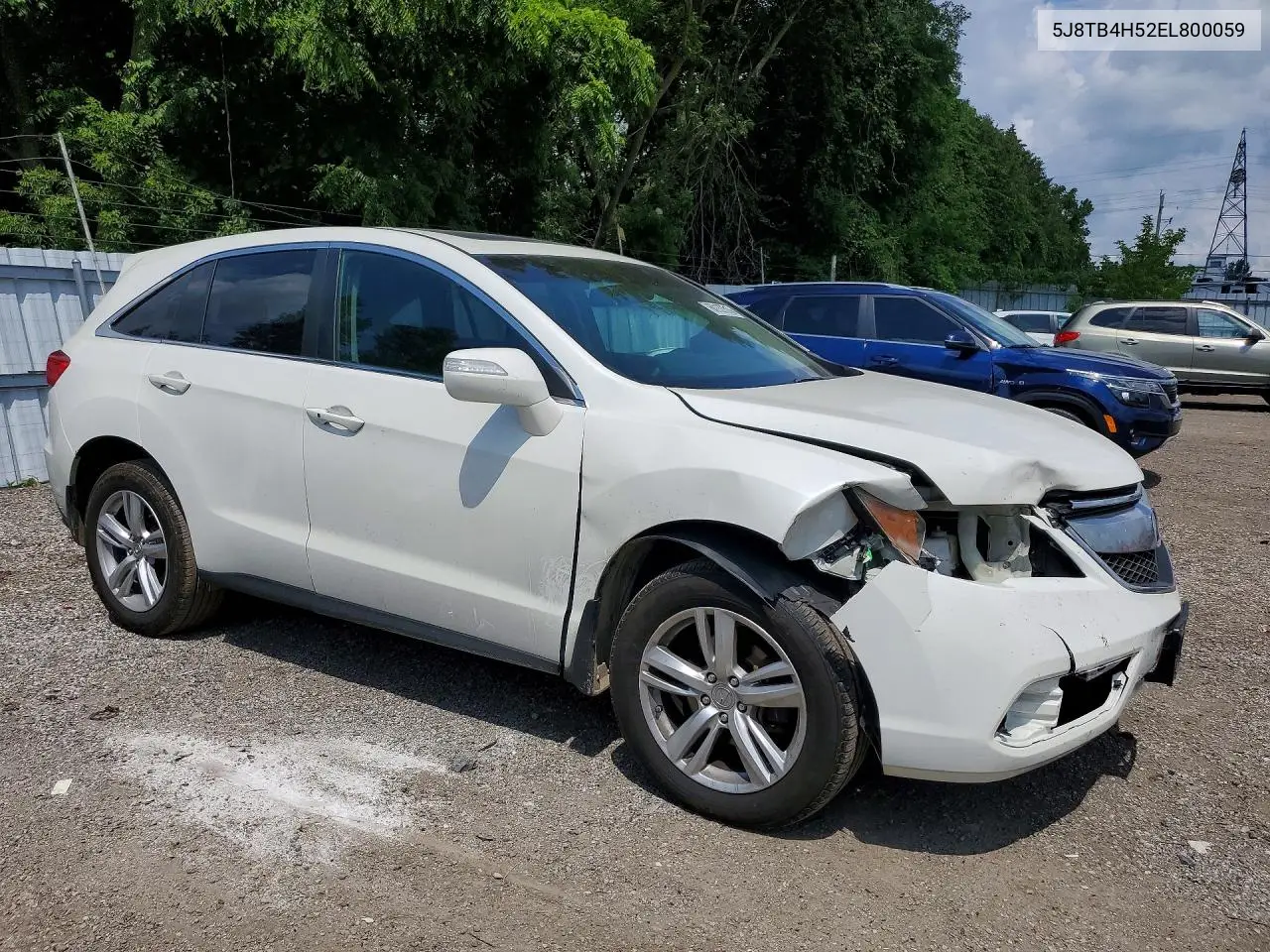 2014 Acura Rdx Technology VIN: 5J8TB4H52EL800059 Lot: 60137516