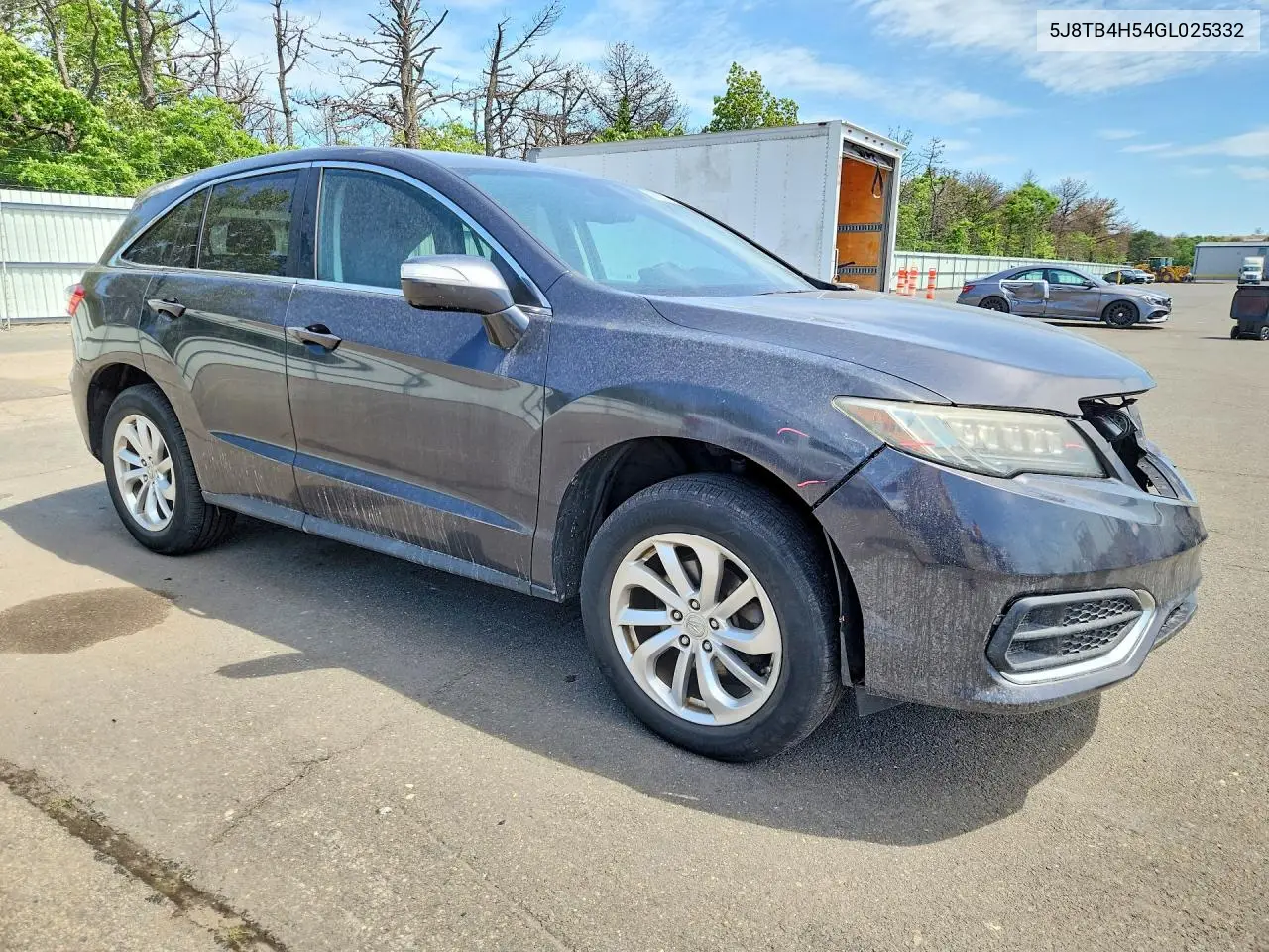 2016 Acura Rdx Technology VIN: 5J8TB4H54GL025332 Lot: 56933746