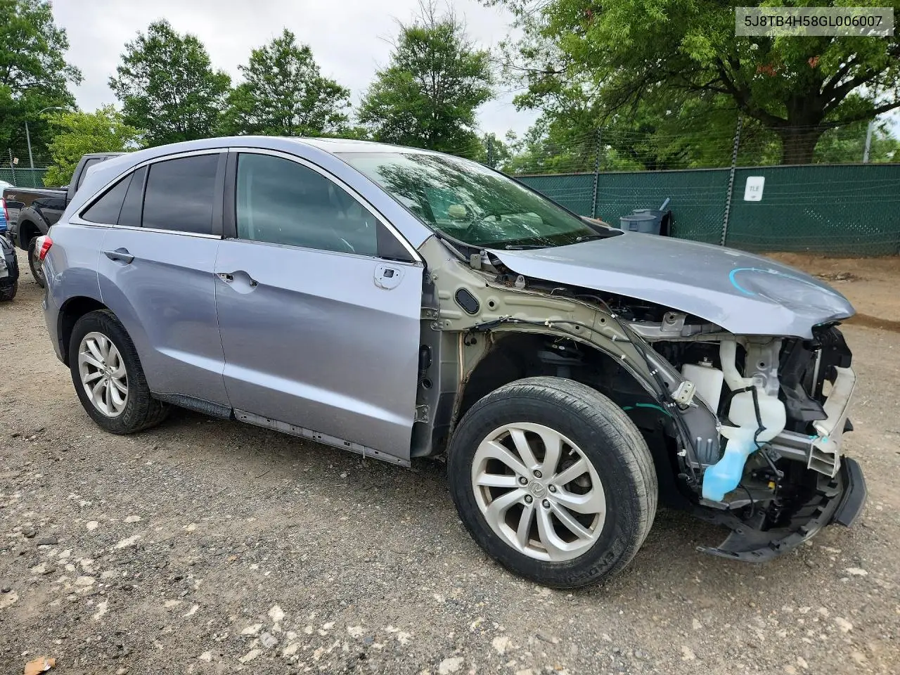 2016 Acura Rdx Technology VIN: 5J8TB4H58GL006007 Lot: 58989796